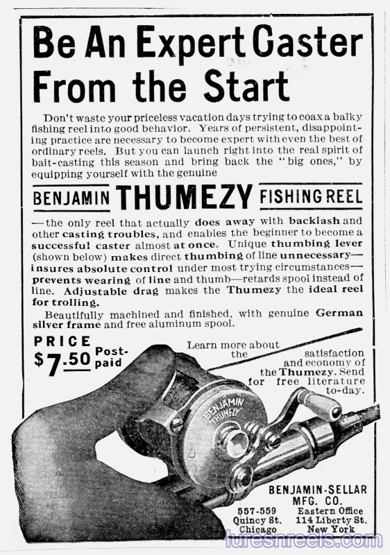 BENJAMIN THUMEZY 1914 Ad Showing Second Model