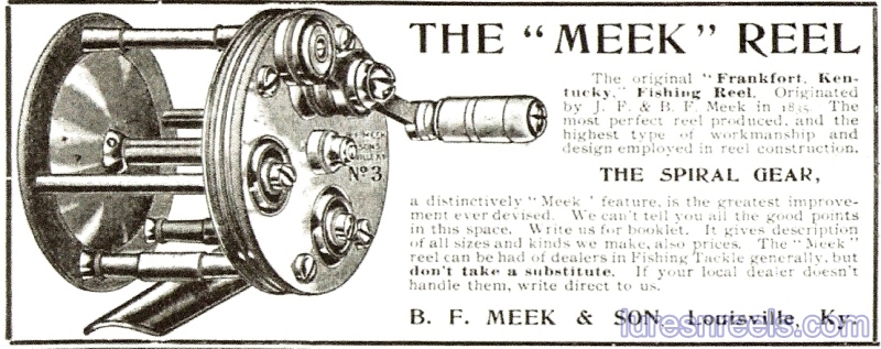 B F Meek and Sons 1898 Reel Ad 