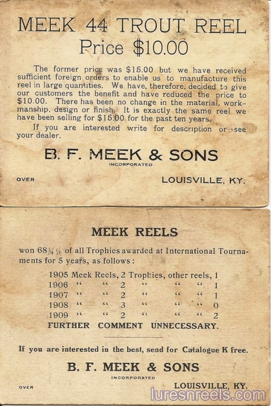 B F Meek and Sons Advertising Cards 2 