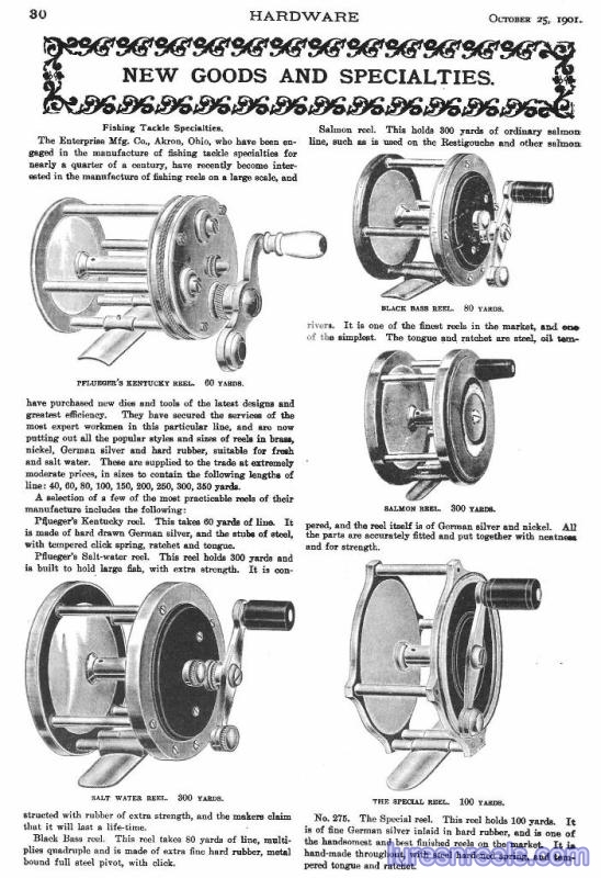 Pflueger Enterprise Mfg reels