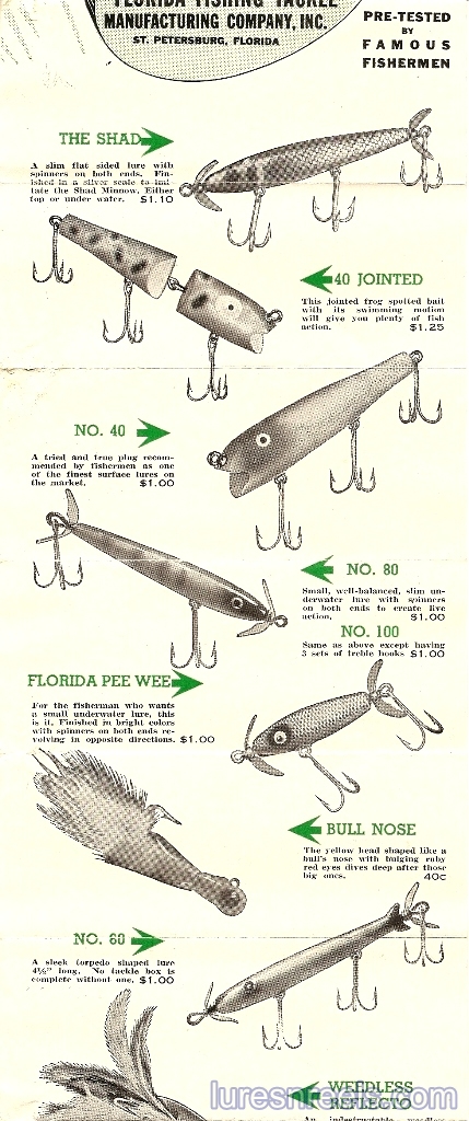 Florida Fishing Tackle Mfg. Co. Barracuda Fishing Lures