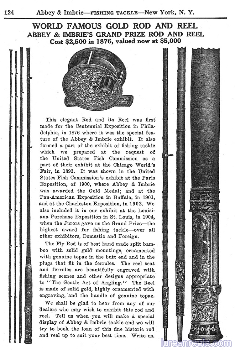 gold fishing reel & rod