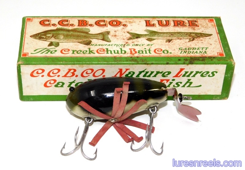 Vintage Creek Chub Jointed Pikie Minnow Wood Fishing Lure & Box No