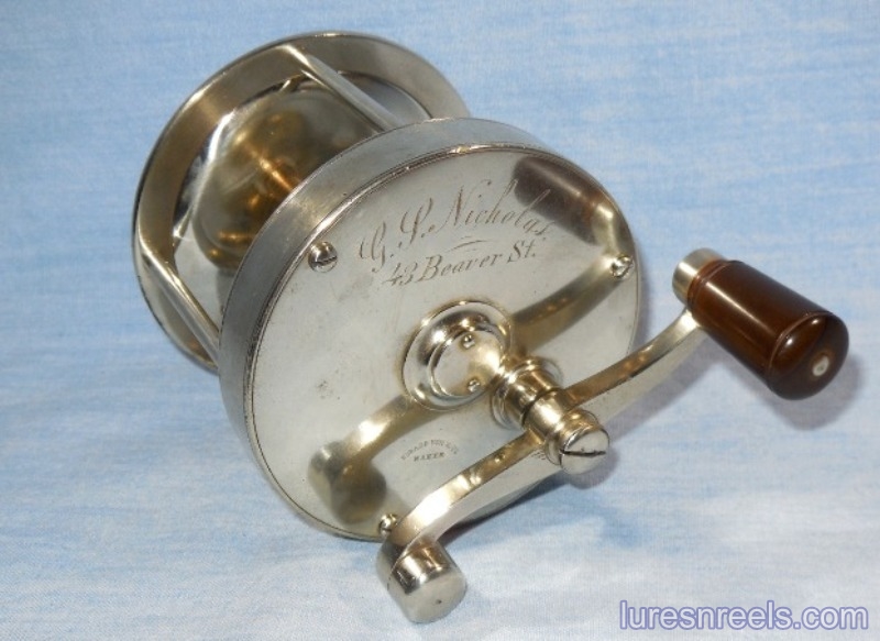 ANTIQUE EDWARD VOM Hofe 491 2.0 fishing reel patent July 14 1896 Works Fine  $99.99 - PicClick