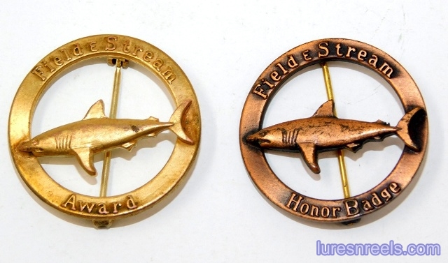 Field & Stream Shark Pins Badges
