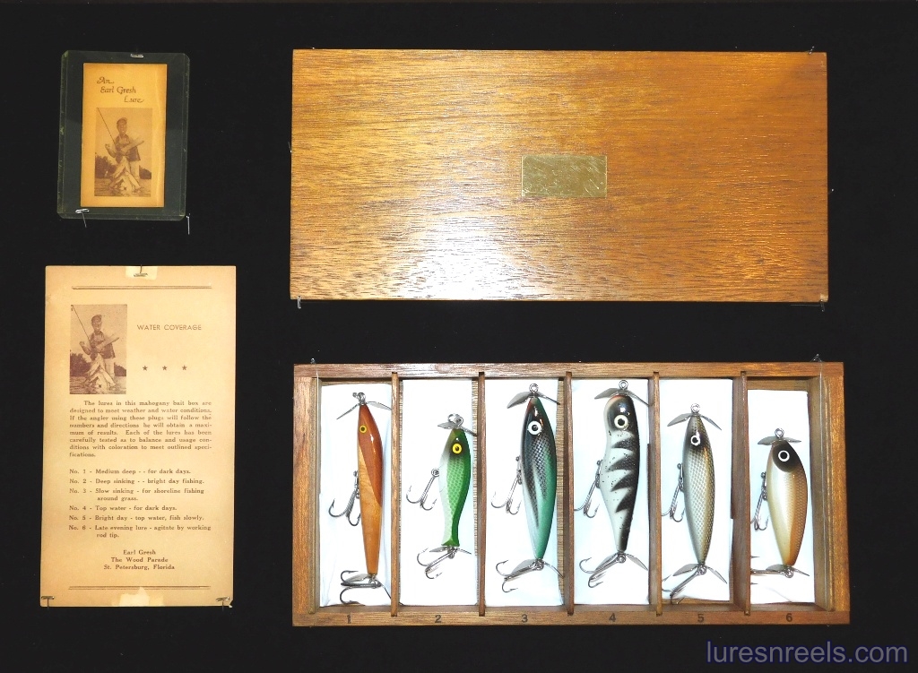 Earl Gresh lures & marquetry