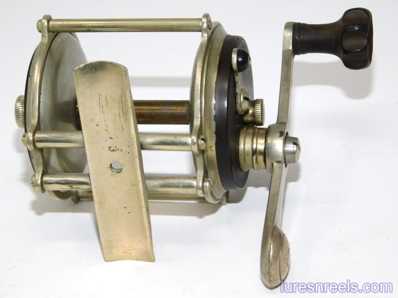 Julius Vom Hofe Thos. J. Conroy Fly Reel Patent Oct. 8, 1889 3 German  Silver & Hard Rubber with Leather Case Circa-1890 — VINTAGE FISHING REELS