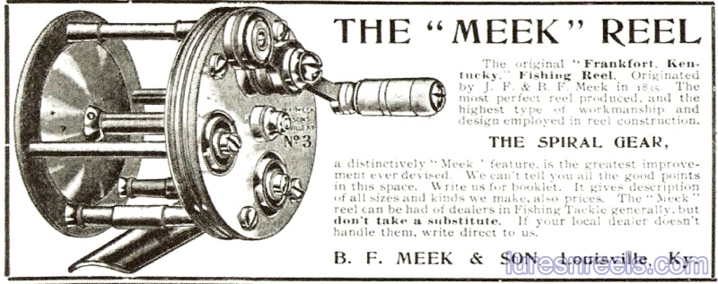 B F Meek and Sons 1898 Reel Ad