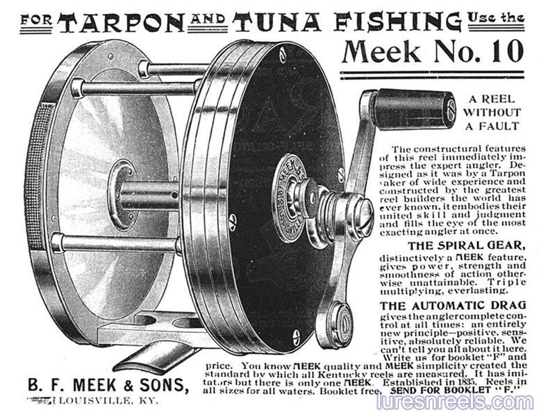 B F Meek and Sons No 10 Reel Ad
