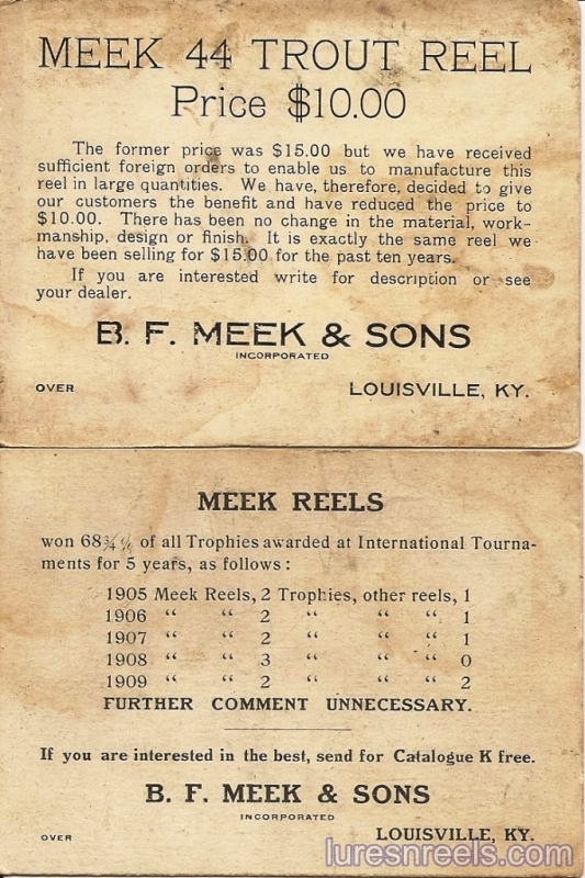 B F Meek and Sons Advertising Cards 2