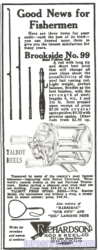 Richardson Rod & Reel Co. Talbot Fishing Reels
